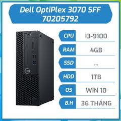 Máy bộ hãng Dell OptiPlex 3070 SFF (Intel Core i3-9100/4GB/1TB/DVDRW/3Y)