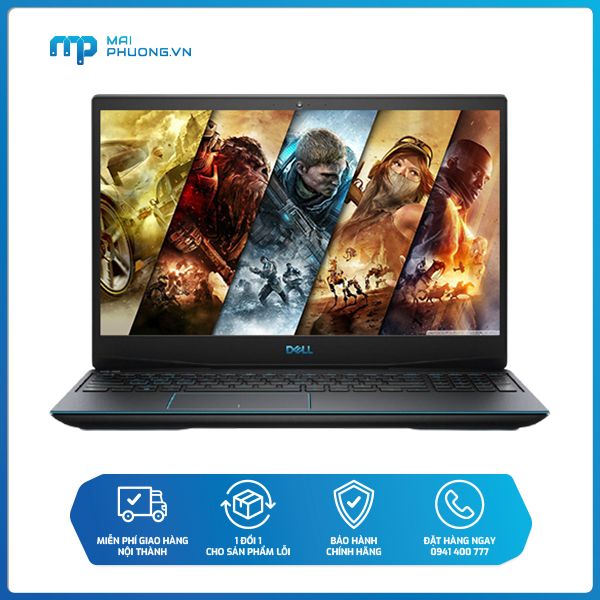 Laptop Dell G3 15 i5-10300H|2x4GB|256Gb|1TB|GTX 1650-4GB|15.6''|Win 10 Đen 70223130