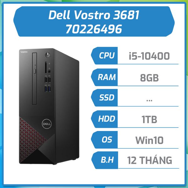 Máy bộ Dell Vostro 3681 Core i5/8GB RAM/1TB HDD/UHD 630/70226496