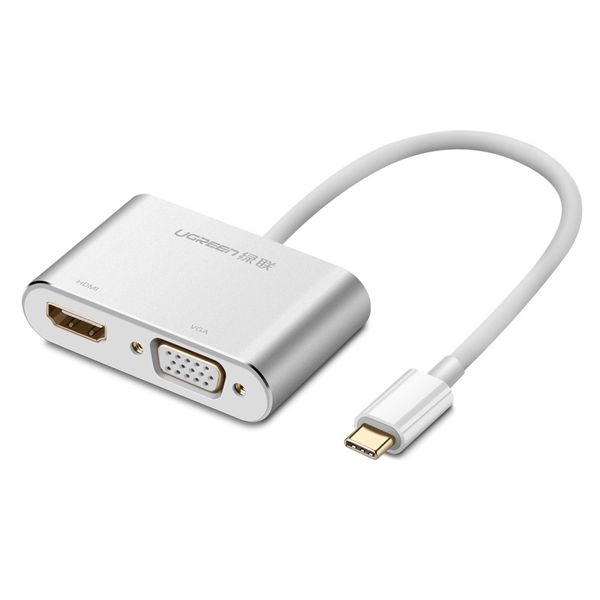 Bộ chuyển đổi USB Type-C sang HDMI + VGA vỏ nhôm 50317