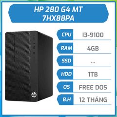 Máy bộ hãng HP 280 G4 MT (i3-9100/4GB/1TB HDD/UHD 630/Free DOS) 7HX88PA