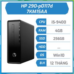 Máy bộ hãng HP 290-p0117d  I5-9400/4GB/256GSSD_PCIE/DVDRW/Win10/Đen 7KM15AA