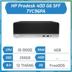 Máy bộ hãng HP Prodesk 400 G6 SFF i5-9500/4GB/256GB SSD/DVDRW/Đen 7YC96PA