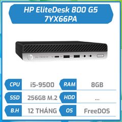 Máy bộ Mini HP EliteDesk 800 G5 Desktop Mini (i5-9500/8GB/256GB/UHDGraphics/ FreeDOS) 7YX66PA