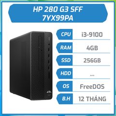 Máy bộ hãng HP 280 G3 SFF i3-9100/4GB/256GB SSD/DVDRW/Đen 7YX99PA
