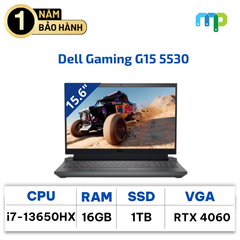 Laptop Dell Gaming G15 5530 I7-13650HX/16GB/SSD 1TB/RTX 4060 8GB/15.6