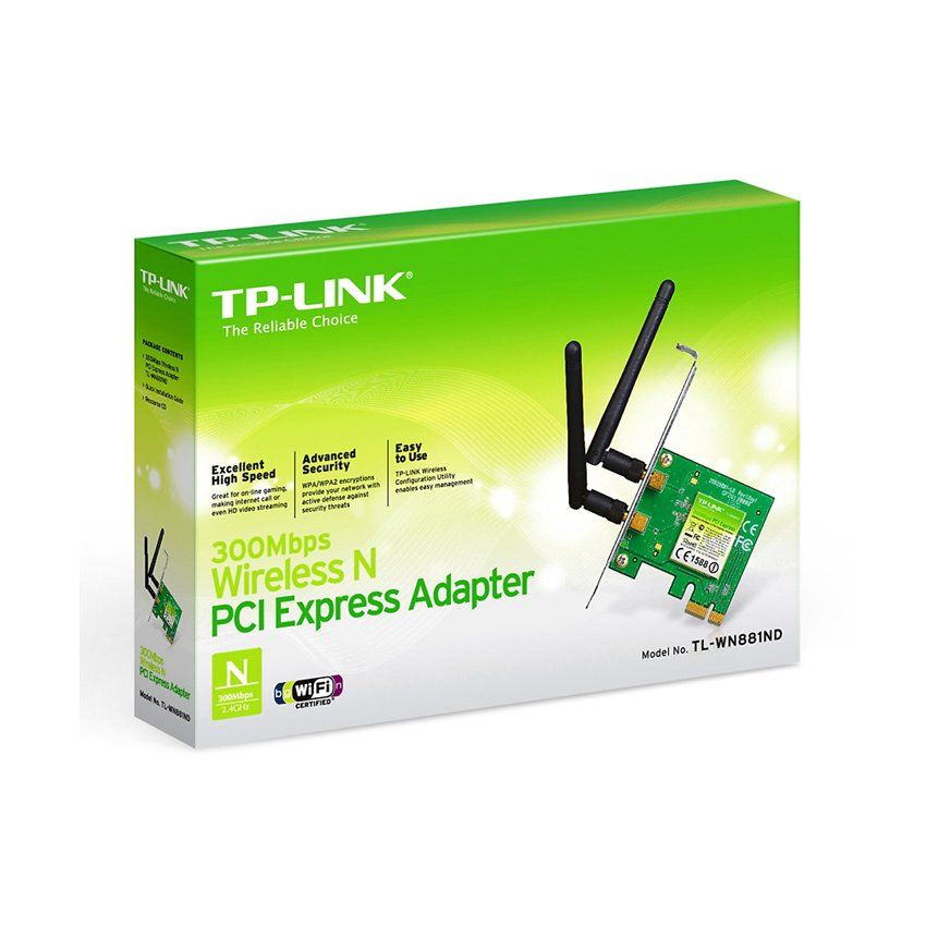 Card mạng không dây PCI Express TP-Link TL-WN881ND Wireless N300Mbps