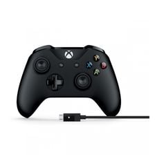 Tay game Microsoft Xbox Wireless Controller - Black + Cable (Hàng chính hãng)