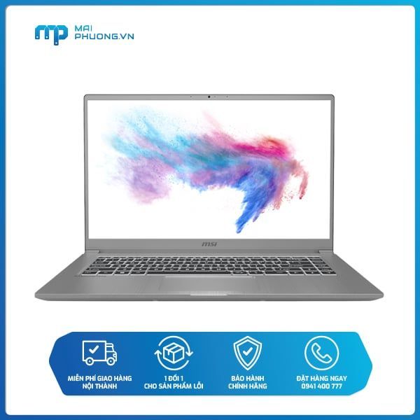 Laptop MSI Modern 15 A10M 068VN (I5-10210U/8GB/512GB SSD/14FHD, 60Hz/VGA ON/Win10/Grey/Túi)