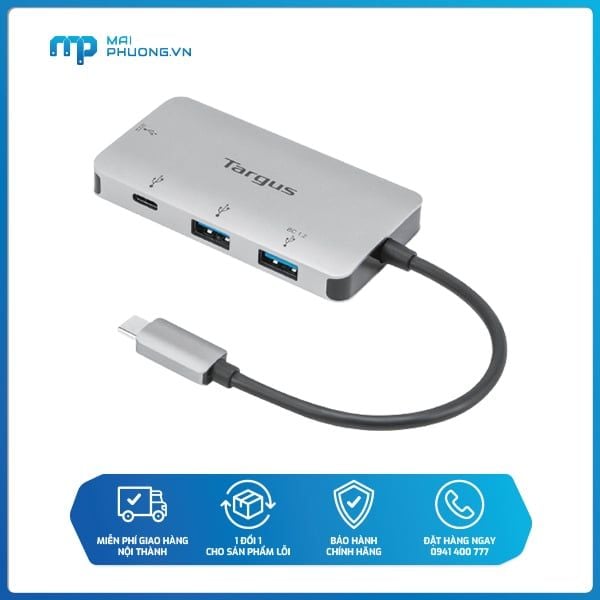 HUB USB-C Targus Multi-Port 100W Power Delivery ACH228AP-50