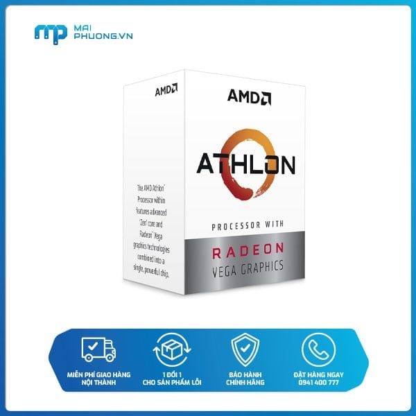 Bộ Vi Xử Lý AMD Ryzen Athlon 200GE (3.2GHz)