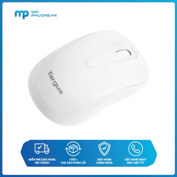 Chuột không dây Targus AMW6001 Wireless Optical Mouse White
