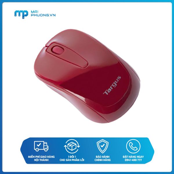 Chuột không dây Targus AMW60002 Wireless Optical Mouse Red