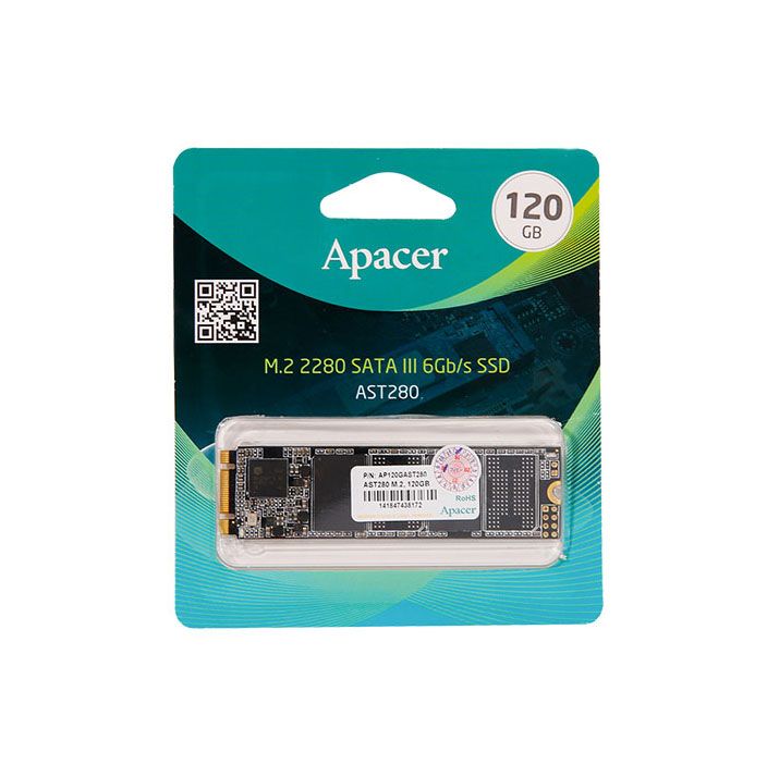 Ổ cứng SSD Apacer 120GB AST280 M.2 SSD Standard AP120GAST280-1