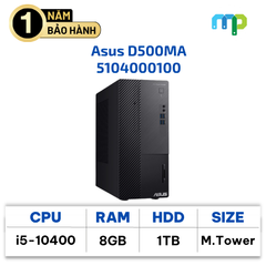 Máy bộ hãng Asus D500MA (i5-10400/8G/1TB HDD/ UHD-630/ Keyboard + Mouse) 5104000100