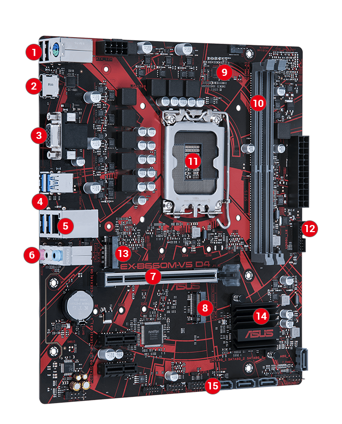 Bo mạch chủ Asus EX-B660M-V5 D4