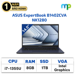 Laptop ASUS ExpertBook B1402CVA NK1280 I7-1355U/8GB/SSD 1TB/Intel UHD|14 inch FHD Đen