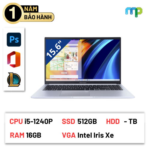 Laptop Asus Vivobook 15 X1502ZA (i5-1240P/ 16GB/ 512GB SSD/ 15.6