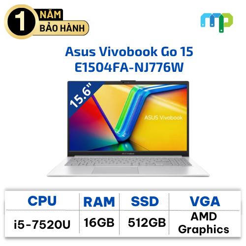 Laptop Asus Vivobook Go 15 E1504FA R5 7520U/16GB/512GB/15.6