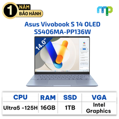 Laptop Asus Vivobook S 14 OLED S5406MA Ultra 5-125H/16GB/1TB/120Hz/14