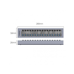 Bộ chia USB HUB 16 cổng USB 3.0 Orico AT2U3-16AB-GY