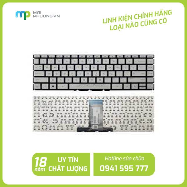 Thay Bàn Phím Laptop Hp Envy 13 AB Bạc giữa Led