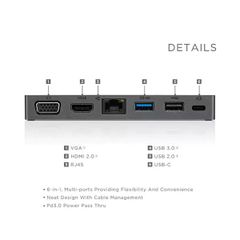 Bộ Chuyển Đổi Lenovo Powered USB-C Travel Hub 4X90S92381