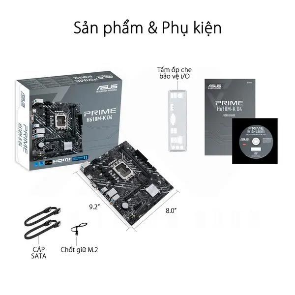 Bo mạch chủ Asus PRIME H610M-K D4