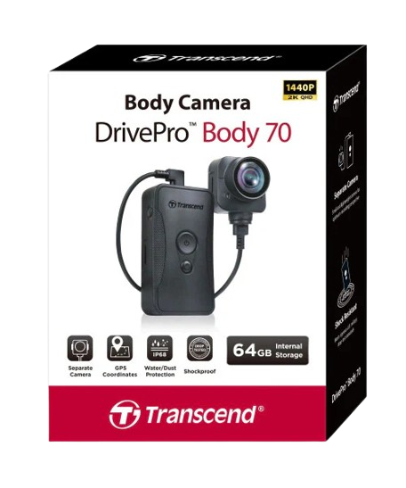 CAMERA body Transcend 64GB, Body Camera, DrivePro Body 70, Separate Camera