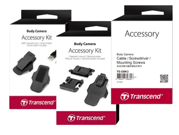 Bodycam Accessory Body Camera Accessory Kit/ Holder/  Mount/ Cable