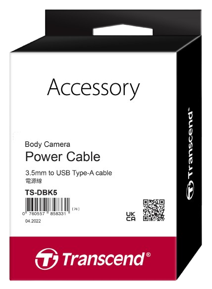 Bodycam Accessory Body Camera Accessory Kit, 3.5mm Plug Cable