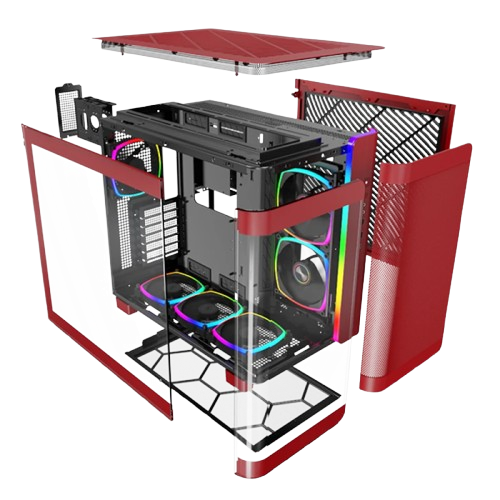Case Montech KING 95 PRO Black / White / Blue / Red