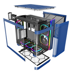 Case Montech KING 95 PRO Black / White / Blue / Red