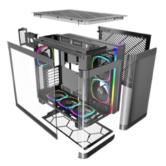 Case Montech KING 95 PRO Black / White / Blue / Red