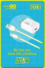 Bộ cóc cáp sạc CAZA QC-L18 Micro