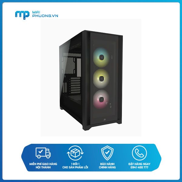 Vỏ máy tính Corsair iCUE 5000X RGB TG Black CC-9011212-WW