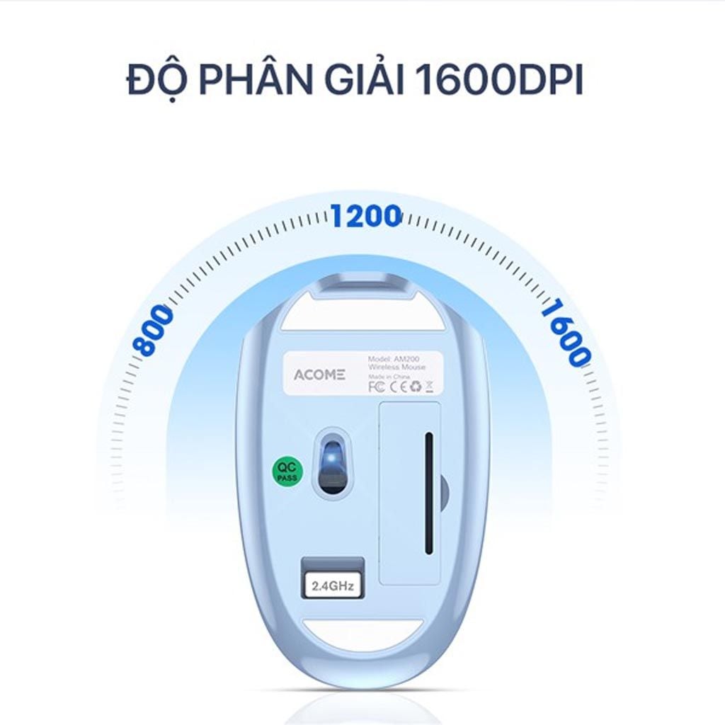 Chuột không dây ACOME AM200_Blue