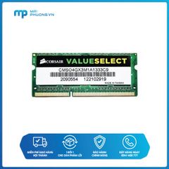 Bộ nhớ ram Laptop Corsair DDR3, 1333MHz 4GB 1x204 SODIMM 1.5V CMSO4GX3M1A1333C9