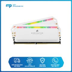 Bộ nhớ trong RAM Corsair DDR4, 3200MHz 16GB (2x8GB) DIMM, CL16 DOMINATOR PLATINUM RGB White Heatspreader, RGB LED CMT16GX4M2C3200C16W