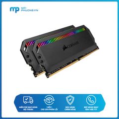 Bộ nhớ trong RAM Corsair DDR4, 3200MHz 32GB (2x16GB) DIMM, CL16, DOMINATOR PLATINUM RGB Black Heatspreader, RGB LED CMT32GX4M2E3200C16