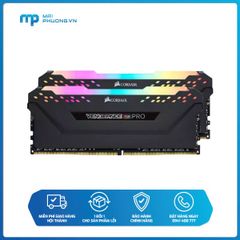 Bộ nhớ trong RAM Corsair DDR4, 3200MHz 64GB 2 x 32GB DIMM, Vengeance RGB PRO black Heat spreader, RGB LED, 1.35V, XMP 2.0 CMW64GX4M2E3200C16