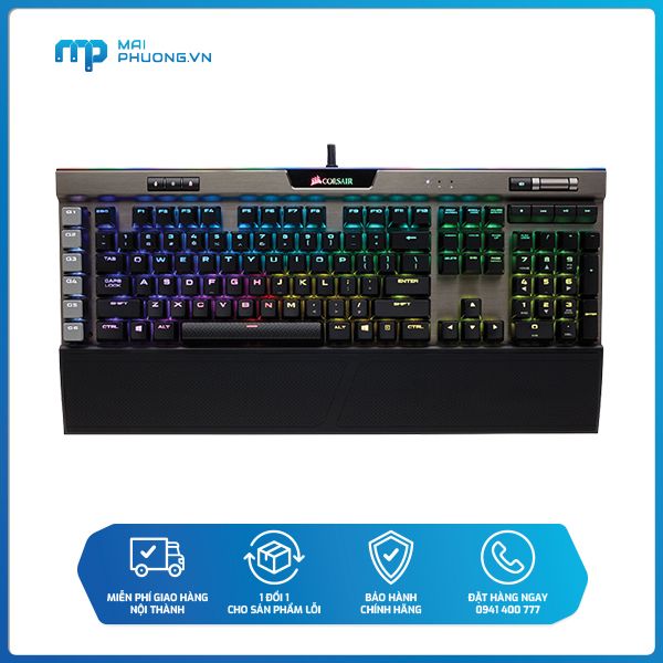 Bàn phím cơ Corsair K95 Platinum RGB Gunmental MX Speed  CH-9127114-NA