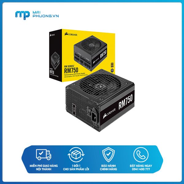 Nguồn máy tính Corsair RM750 80 Plus Gold - Full Modul CP-9020195-NA