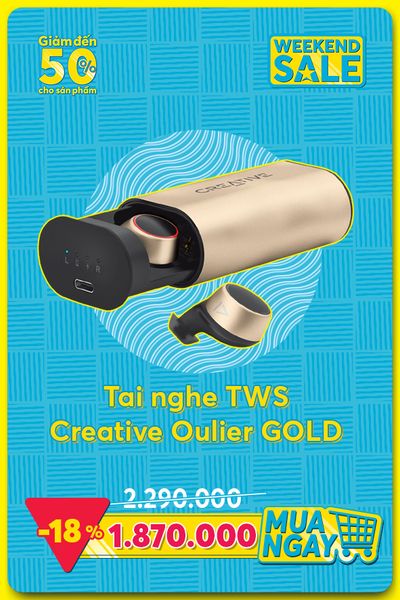 Tai nghe True Wireless Creative Outlier Gold