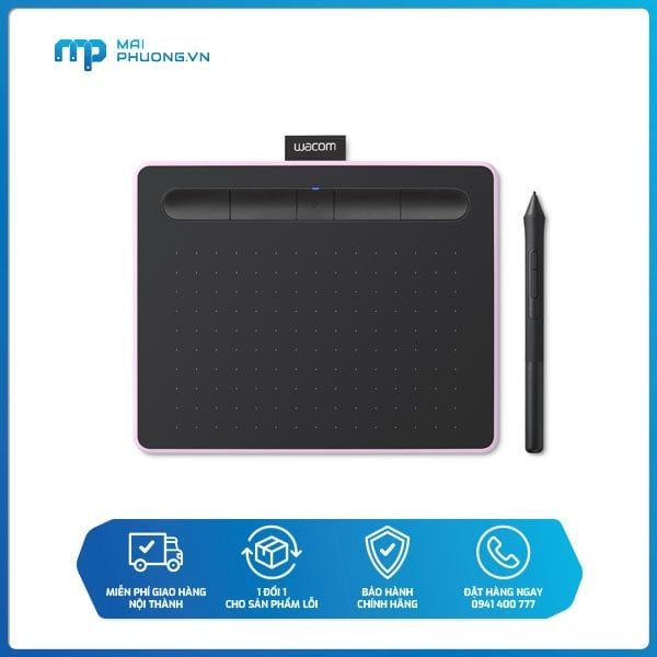 Bảng vẽ Wacom Intuos S (Bluetooth, Pink) CTL-4100WL/P