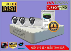 Bộ kit Camera dùng cho cửa hàng Hikvision FullHD (DS-2CE16D0T-IRP / DS-2CE56D0T-IR/ DS-7104HQHI-K1 / Seagate Skyhawk 1TB / DC / Dây)