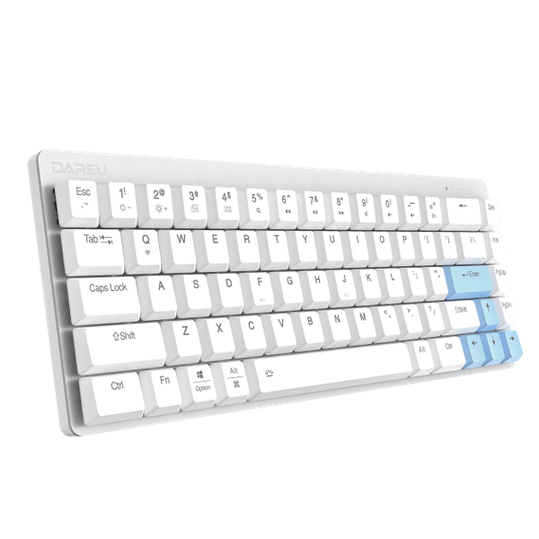 Bàn phím Gaming không dây DARE-U EK868 White (Brown Switch)