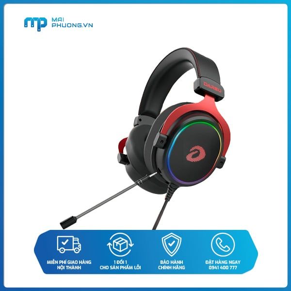 Tai nghe Gaming DARE-U EH925S Black+Red TH634U08602G