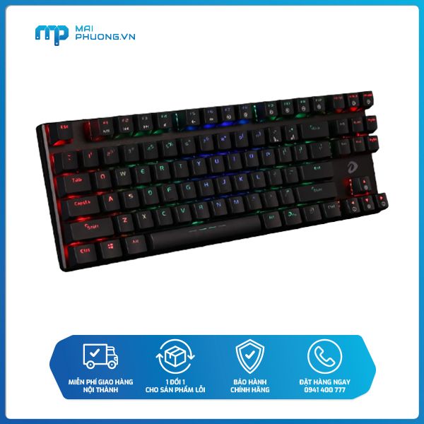 Bàn Phím cơ Dareu EK810 Multi-Led Black (USB/Multi Led/Blue switch)