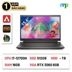 Laptop Dell Gaming G15 5520 (i7-12700H/ 16GB/ 512GB SSD/ RTX 3060 6GB/ 15.6